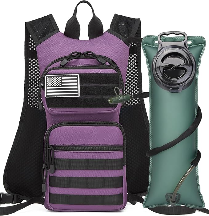 ATBP Running Hydration Vest Pack Thermal Insulation 3L TPU Water Bladder Tactical Backpack Bag for Cycling Hiking Daypack Men & Women