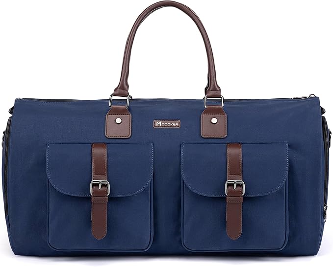 Modoker Garment Convertible Weekender Bag,Carry on Canvas Garment Duffle Bag Heavy Duty Overnight Bags for Men Women