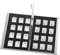 Aluminum SIM Card Case, 24Slots Ultrathin SIM Card Holder, Fit for 24 Micro sim Card, Silver