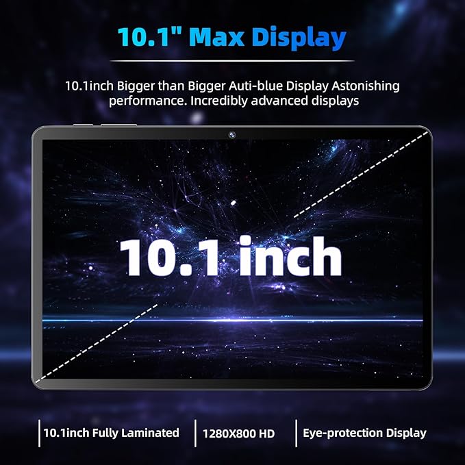 Android 14 Tablet,10 inch Tablets, Octa Core CPU, 10GB+64GB+512GB Expansion, 1280x800 HD IPS Touchcreen Display , Wi-Fi6, Dual Camera, 6000mAh Battery, Bluetooth5, 2 in 1 Tablet PC,Widevine L1
