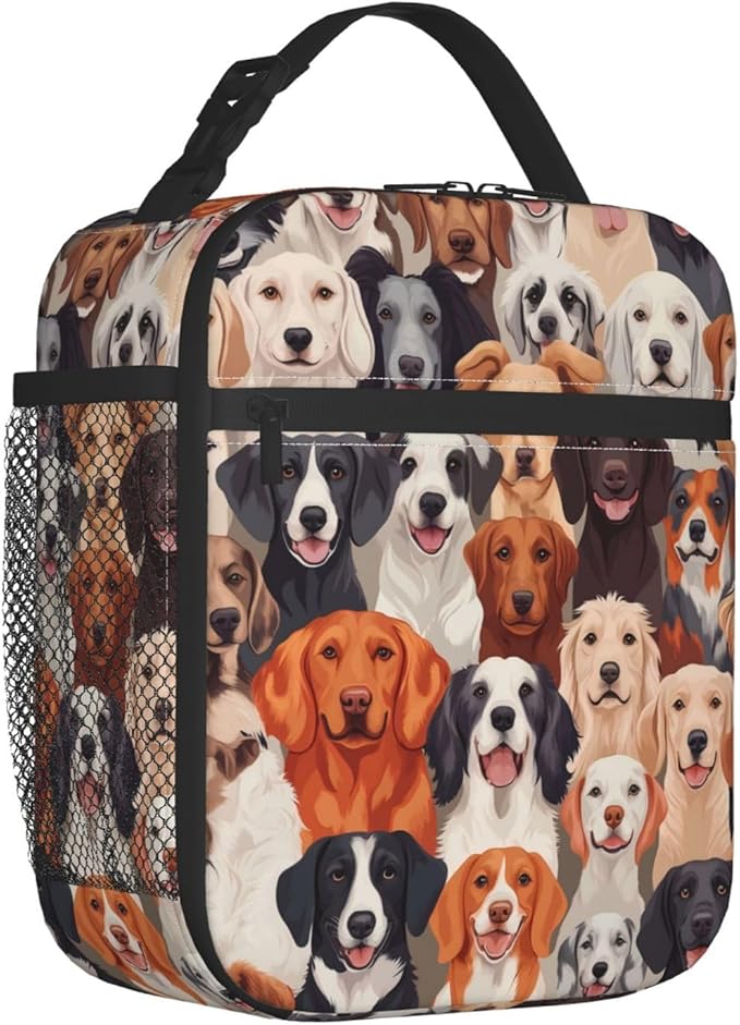 Dog Insulated Lunch Box for Women Men Dog Lunch Bag for Travel,or Fishing Polyester