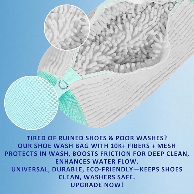 Shoe Washing Machine Bag Reusable Laundry Bag for Sneakers Boots Delicates Machine Wash Safe Shoe Cleaner Protect Deep Clean in Washers