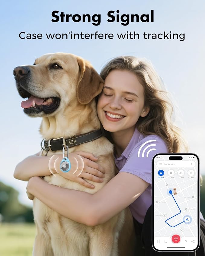 UNBREAKcable AirTag Holder for Apple - 4 Pack Air Tag Case [Professional Carabiner] [Waterproof] [Shockproof] TPU AirTag Keychain for Kids, Pets, Keys, Luggage, Backpacks