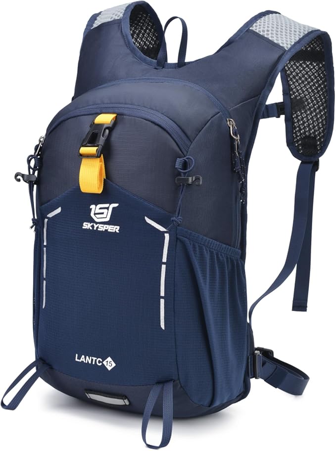 SKYSPER Small Hiking Backpack - 15L Travel Daypack Lightweight Bag Water Resistant Hiking Backpacks for Women Men