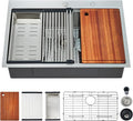 Kitchen Sink, 30 x 22 x 10 Drop in Kitchen Sink 16 Gauge Stainless Steel Kitchen Sinks Single Bowl Workstation Sink with Cutting Board