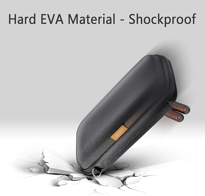 External Hard Drive Case - GLCON Shockproof EVA Carrying Case for WD My Passport Element Seagate Expansion Backup Toshiba 1TB 2TB 4TB - High Protection Portable Travel Electronic Power Bank Bag