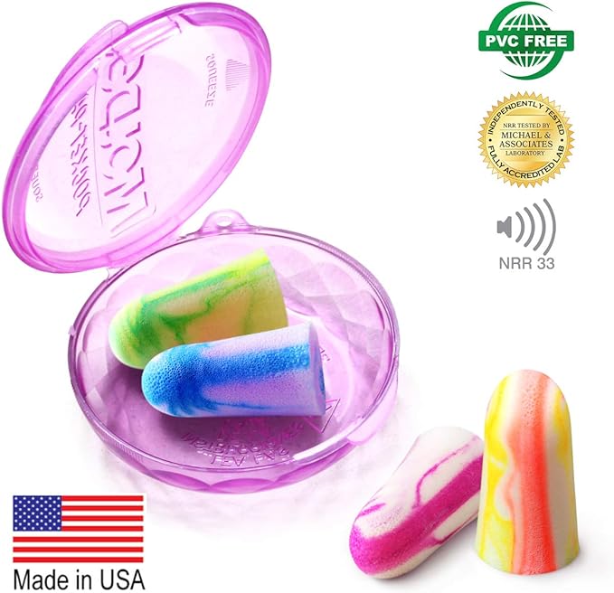 MOLDEX Sparkplugs Soft Foam Earplugs 50 Pairs Ear Plugs for Sleeping, Snoring, Work, Travel, Shooting - 33dB Highest NRR Made in USA