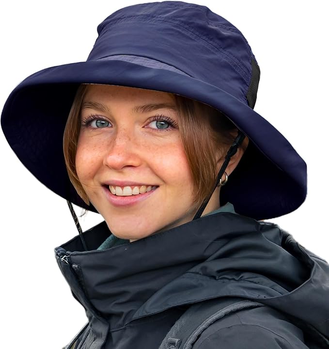 TOP-EX XL/XXL Women’s Wide Brim Bucket Sun Hat with Ponytail Hole UPF 50 Summer Packable Sunhat for Travel Beach Outdoor