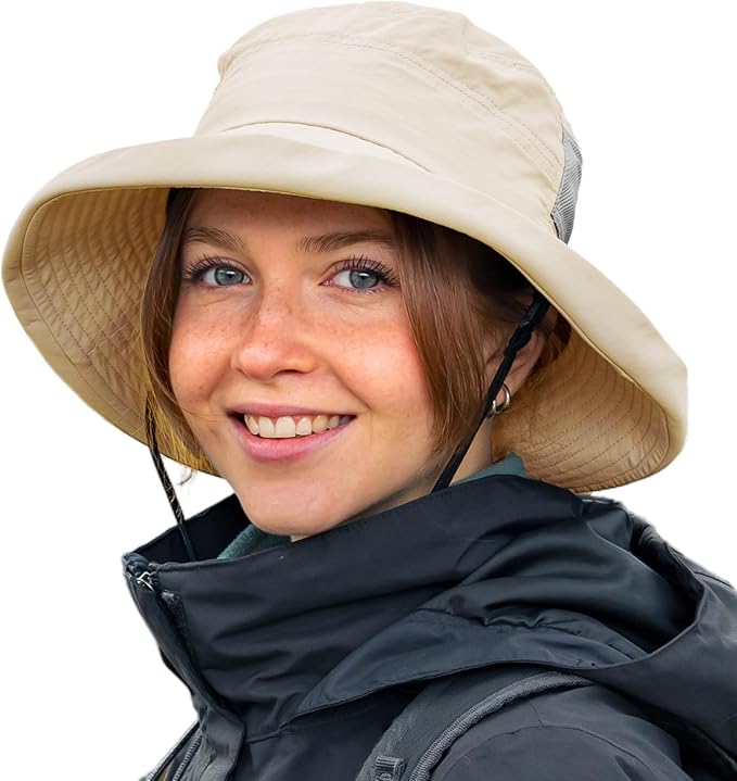 TOP-EX XL/XXL Women’s Wide Brim Bucket Sun Hat with Ponytail Hole UPF 50 Summer Packable Sunhat for Travel Beach Outdoor