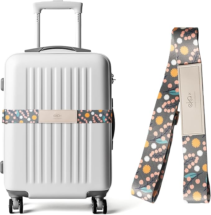 Luggage Straps for Suitcases,Adjustable Luggage Elastic Belt, Travel Essentials for Airport,Station, Vibrant Designs, Mori Girl