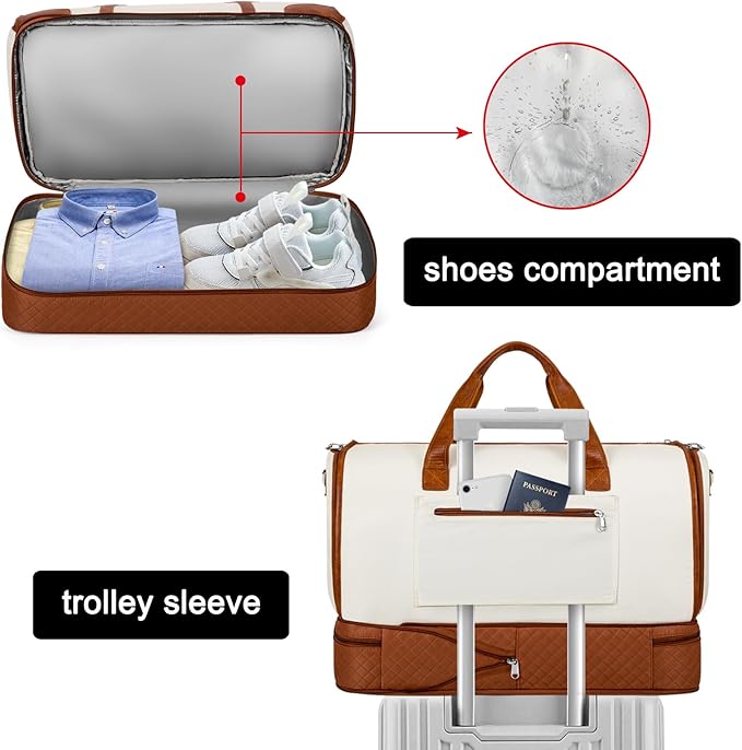 Convertible Travel Garment Bags - Carry On Garment Duffel Bag with Shoe Compartment Large Travel Garment Bag with Storage Bag Toiletry Bag 2 in 1 Hanging Suit Bag Weekender Bag for Women Men 3pcs Set