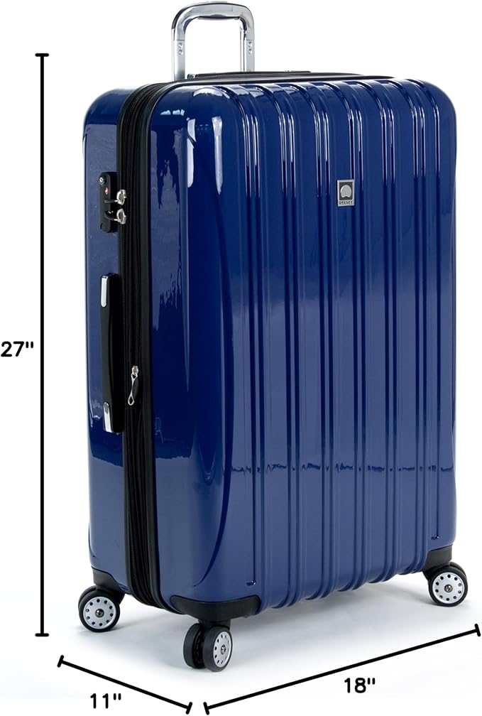Delsey Luggage Aero 2 Piece Set (21" Carry-On & 25") (Cobalt Blue)