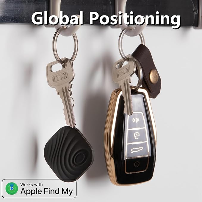 Smart Key Finder - Only iOS(Not for Android) - Bluetooth Smart Key Tracker Tag - Work for Apple Find My - Keep Track of The Items That Matter Most (4-Coffee)