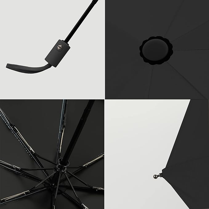 BAODINI Small UV Protection Travel Umbrella Compact for Rain and Sun UPF 50+ 41 inch Portable Umbrella for Women and Men