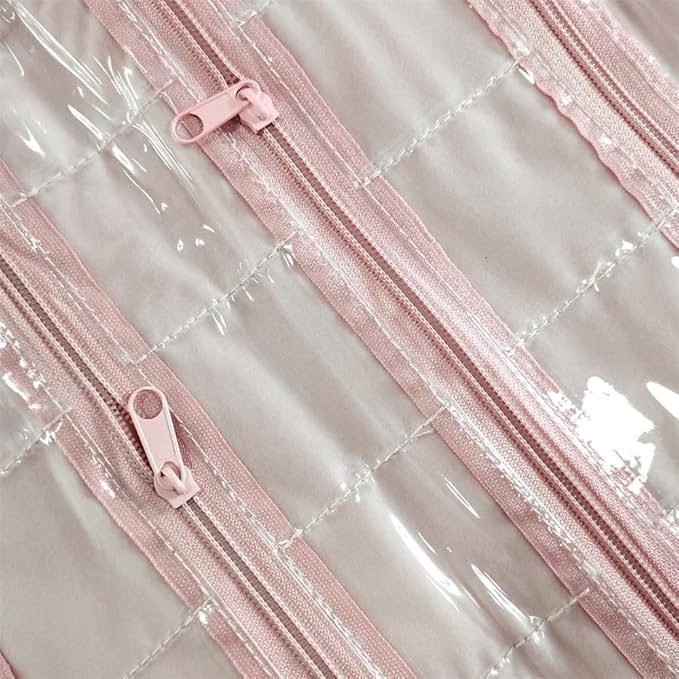 Travel Jewelry Roll Bag Portable Organizer Pouch With Grids&PVC Cover Storage Bags for Necklace, Bracelet, Bracelet,Ring, Badge, Pendant