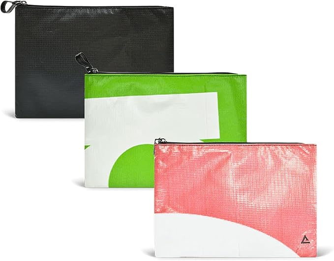 Rareform Essentials Organizer Pouch | Travel Accessory Bag, Protects Tech, Cosmetics, Toiletries with Inner Fleece Lining, Water-Resistant | Recycled Nylon, Black