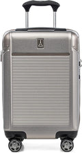 Travelpro Platinum Elite Hardside Expandable Carry on Luggage, 8 Wheel Spinner, TSA Lock, Hard Shell Polycarbonate Suitcase, Metallic Sand, Compact Carry on 20-Inch