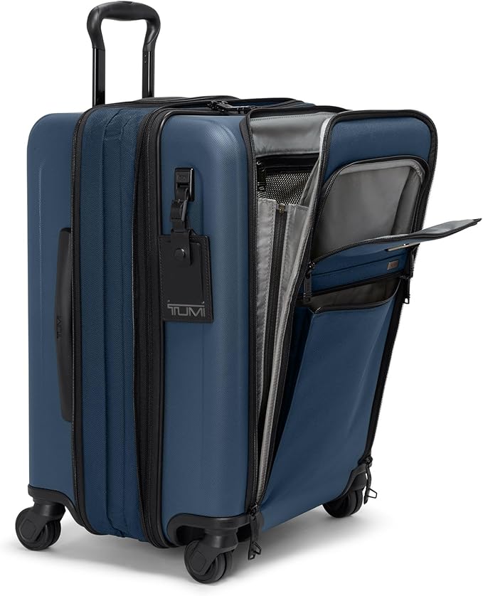 TUMI - Alpha Hybrid Continental Expandable 4 Wheeled Carry-On - Zip Expansion Suitcase for Extended Trips & Weekend Getaways - Navy