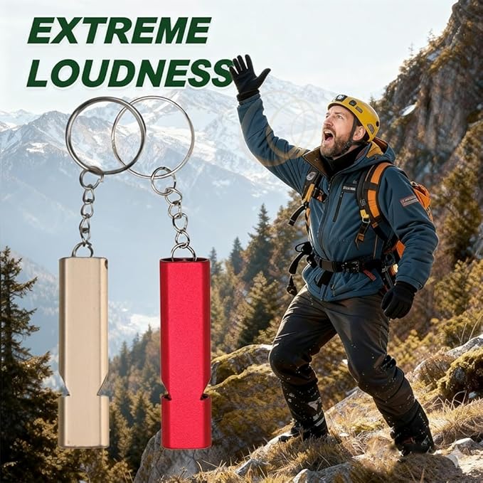 Professional 3-in-1 Survival Kit: Emergency Blanket, 120dB Whistle & All-Weather Fire Starter | Ultimate Safety Gear for Camping, Hiking, Car Emergencies & Storms (3-in-1 3pcs)