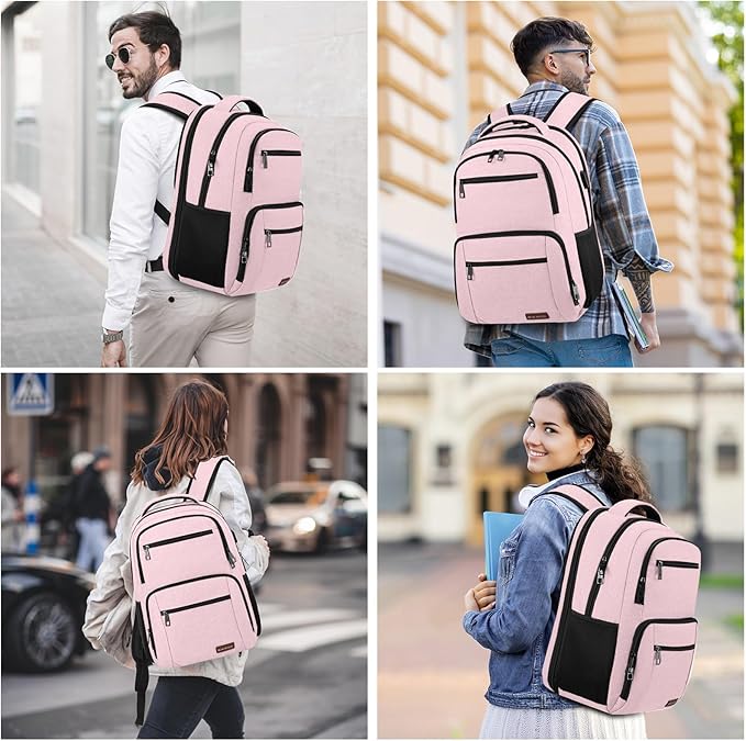 Backpack for Girls Women, School Backpack for Teen Boys, Lightweight Casual High School Bookbag, Daily-use Travel Laptop Backpack with USB Charging Port Fits 15.6 Inch Notebook