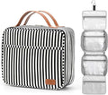 Hanging Travel Toiletry Bag,Large Capacity Cosmetic Travel Toiletry Organizer for Women with 4 Compartments & 1 Sturdy Hook,Perfect for Travel/Daily Use/Christmas