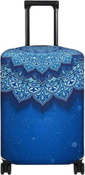 Explore Land Travel Luggage Cover Suitcase Protector Fits 18-22 Inch Case (Blue Violets, S)