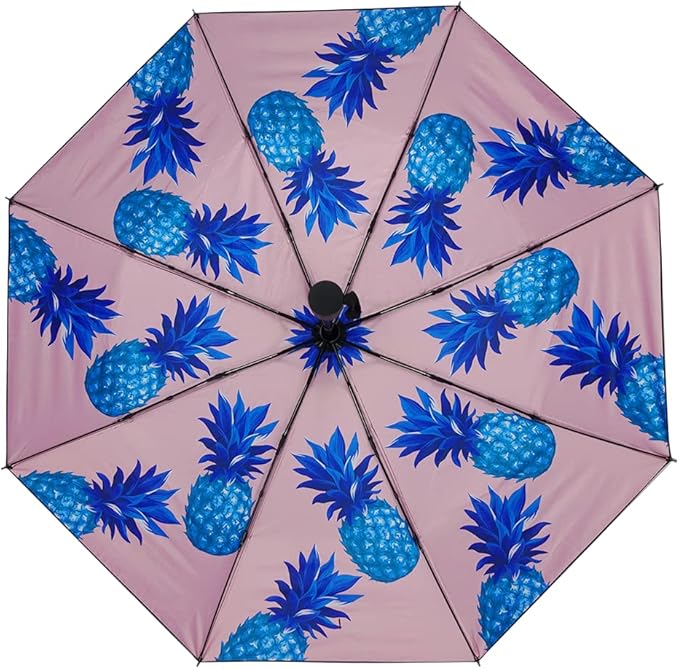 LLanxiry Compact Travel Umbrella, Mini Windproof Umbrellas for Rain & Sun, Small Lightweight Outdoor UV Umbrella, Portable Folding Umbrellas for Travel