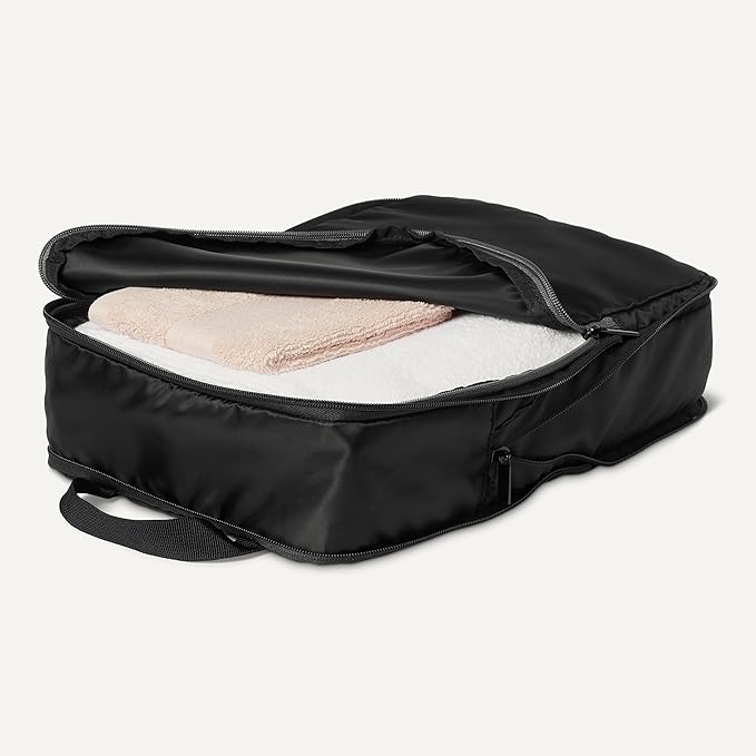 Amazon Essentials Ultralight Compression Packing Cubes Packing Organizer black 4 pack Black