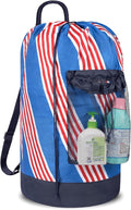 Dalykate Backpack Laundry Bag with Shoulder Straps and Mesh Pocket Durable Nylon Clothes Hamper Bag with Drawstring Closure for College, Travel, Laundromat, Apartment