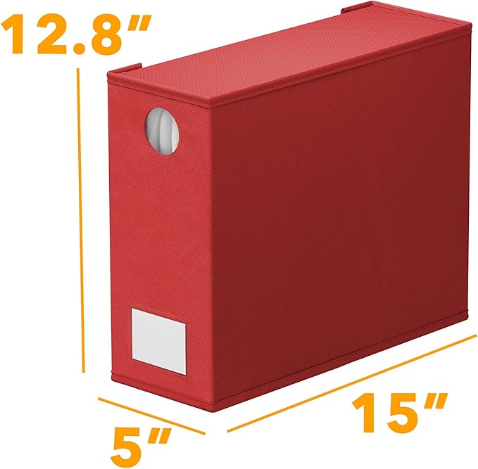 SpaceAid 8 Pack Bed Sheet Organizers and Storage, Foldable Sheet Organizer for Linen Closet, Sheets Set Folder Keeper with Window XL (Queen & King Size) Bedding Container (Red, 8 Pack)