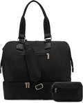 Weekender Bags for Women, Large Travel Duffel Bag with Shoes Compartment, Carry On Overnight Tote Bags with Toiletry Bags, Hospital Bags for Labor and Delivery