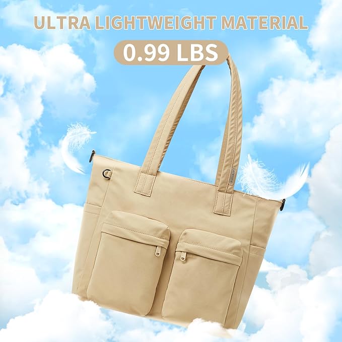 aji Tote Bag for women work, Water-Resistant Tote Bag with Multi Pockets,for Work/Travel/College/Daily