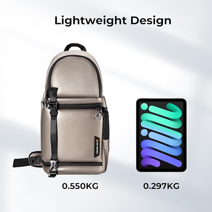 K&F CONCEPT Camera Sling Bag Crossbody Bag Camera Shoulder Backpack DSLR/SLR/Mirrorless Photography Bags Compatible with Canon/Nikon/Sony/Fuji/Gopro/DJI
