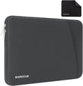 RAINYEAR Laptop Sleeve Case with Front Pocket, 15.6 Inch Protective Portable Case with Front Pocket, Briefcase Laptop Carrying Bag Cover Compatible for HP, Dell, Asus, Lenovo, Notebook, Gray