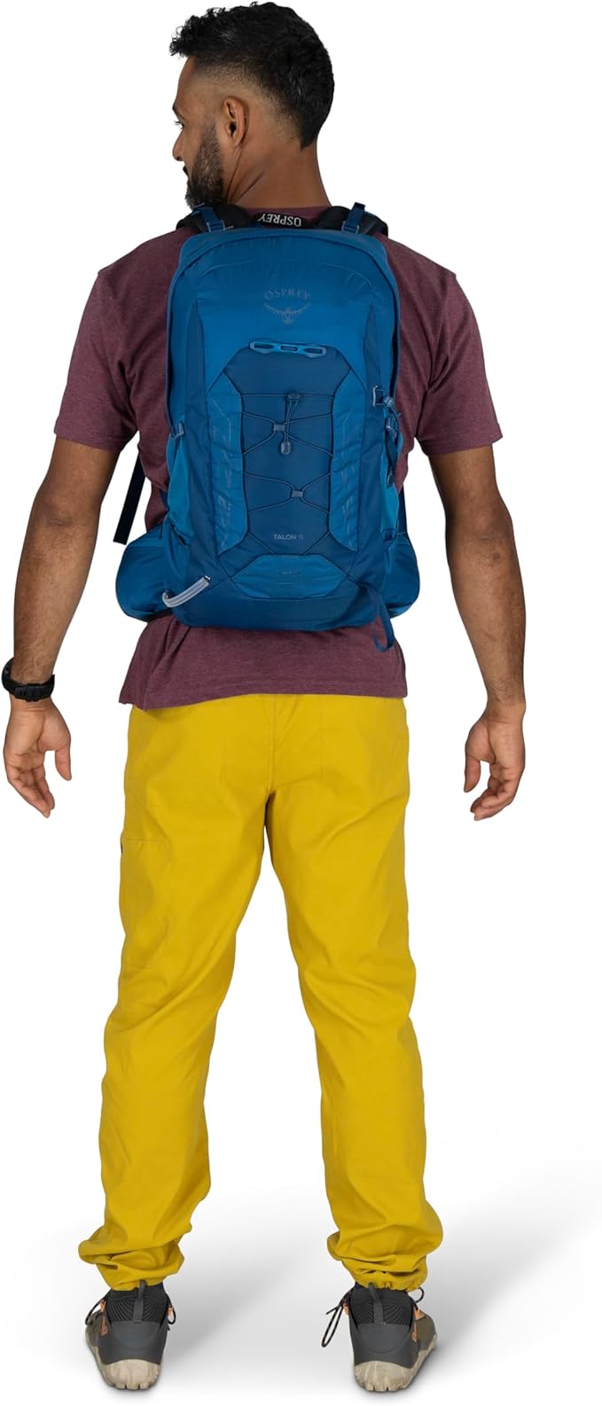 Osprey Talon 11L Men's Lightweight Hiking Backpack with Hipbelt, Scoria Blue/Night Shift
