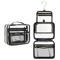 CUBETASTIC Hanging Toiletry Bag, Clear Makeup Bags for Travel Essentials TSA Approved Clear Bag Transparent Cosmetic Organizer Pouch for Women Men Portable Make Up Case with Handle