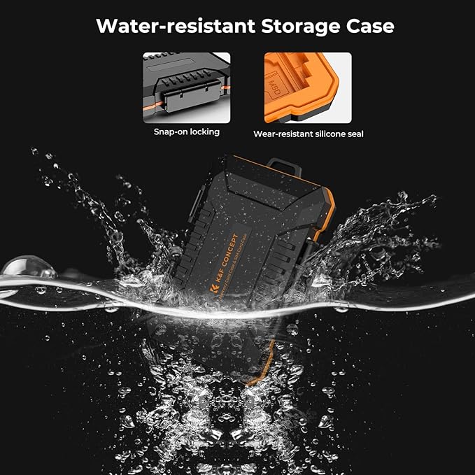 K&F Concept Memory Card Case - 25 Slot Carrying Case for SD, CF, CFexpress, Micro SD, Nano SIM & Micro SIM Cards