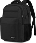 School Backpack for Teen Boys 15.6 Inch, USB Charging Port & Anti-Theft Water Resistant - School Bookbag College Business Ergonomic Backpack for Men Women, Black