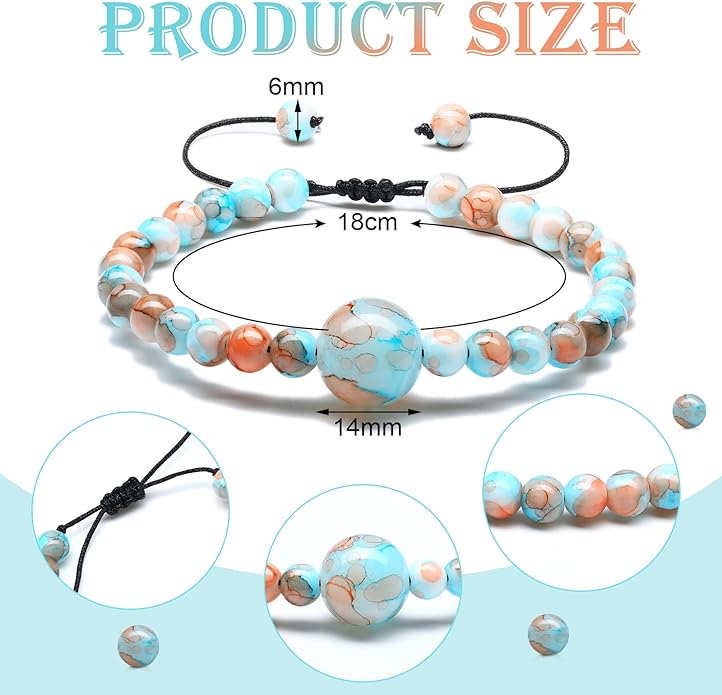 Sureio 6 Pcs Motion Sickness Bands Bracelet Anti Nausea Adjustable Wristband for Cruise Ship Essentials Seasickness Adult