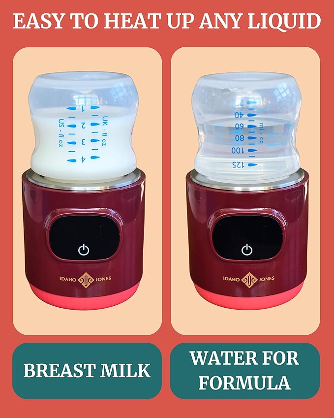 Portable Bottle Warmer - On The Go & for Travel - Baby Bottle, Breastmilk & Formula - Battery Powered & Operated, Cordless - Fits Dr Brown, Comotomo & Others