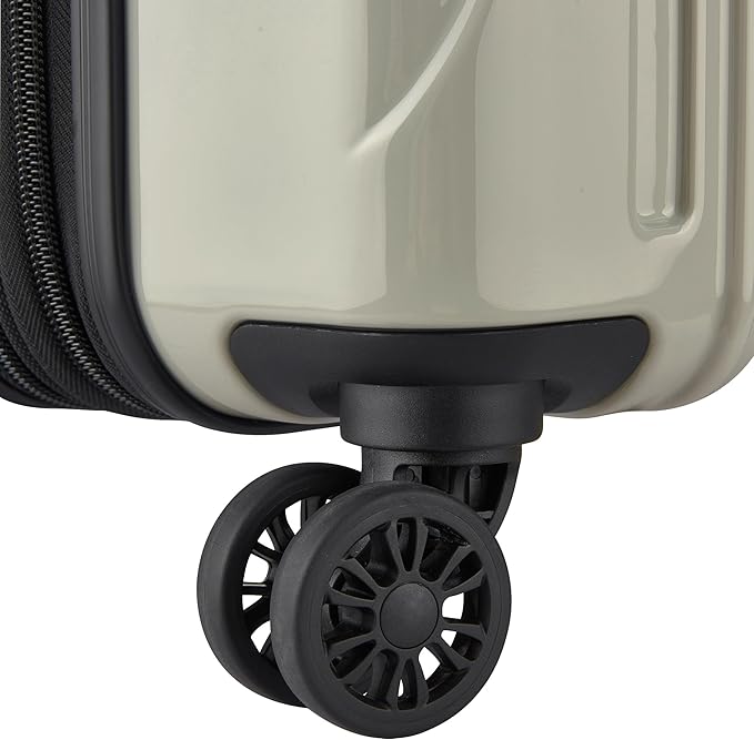 DELSEY PARIS Helium Aero Hardside Expandable Luggage with Spinner Wheels, Latte, Checked-Medium 24 Inch