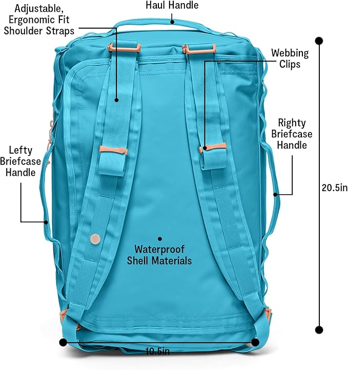 Baboon to the Moon Go-Bag Small 40L – Detachable Straps, Small Duffle Bag for Travel, Gym Bag for Women, Mens Travel Bag, Duffel Bags for Traveling, Travel Duffel Bags for Women (Bluebell)