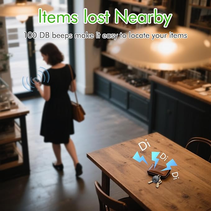 Premium Tracker Tag - Smart Bluetooth Tracker, Works with Apple Find My APP (iOS Only, Not for Android), Smart Tag Keys Finder & Item Locator for Keys, Luggage, Pets & Wallet (2 Pack Black)