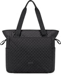 BAGSMART 25L Quilted Tote Bag Large Shoulder Bag with Top Handle for Women, Machine Washable Work Travel Handbag