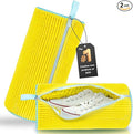 Shoe Washing Machine Bag Reusable Shoe Cleaning Bag for All Types Laundry Shoe Bag for Washer and Dryer (Yellow 2pcs)