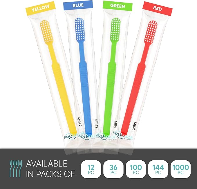 144 Pack Disposable Toothbrushes with Toothpaste, Built in - Prepasted Toothbrushes Individually Wrapped |Single Use Waterless Tooth Brush with Soft Bristles for Hotel, Camping, Travel