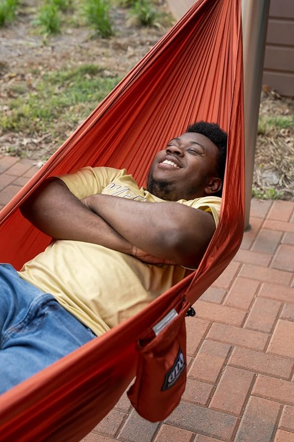 ENO TravelNest Hammock & Straps Combo - Portable Hiking and Camping Hammock with Straps Included - Travel Hammock for Camping, Hiking, Backpacking, a Festival, or The Beach + Straps Combo - Canyon