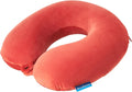 Brookstone Travel Neck Pillow - Lightweight Fleece Casing U-Shaped Stuffable Memory Foam Travel Pillow for Sleeping and Neck Support, Terra Cotta