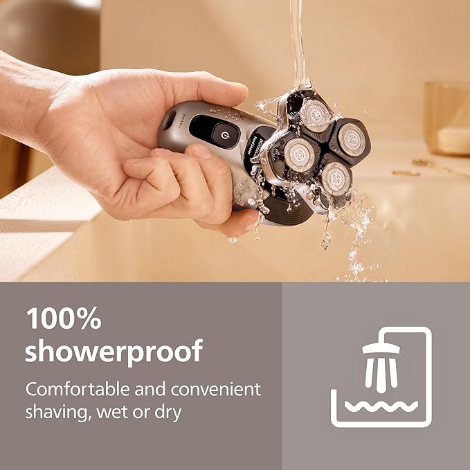 Philips Norelco Head Shaver Pro 7000 Series - Skull Shaver for Men and Women, 360° Flexing Head & ComfortCut Blades for Clean Shave, Gentle on Skin, Model HS7980/40