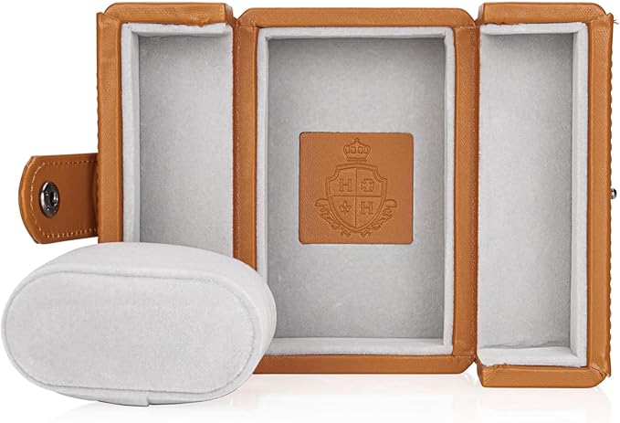 Single Travel Watch Case - Vintage Inspired - Exterior, Soft Microfiber Lining, Fits Up to 42mm Watches - Vegan Leather - Reliable Storage for Home or Travel